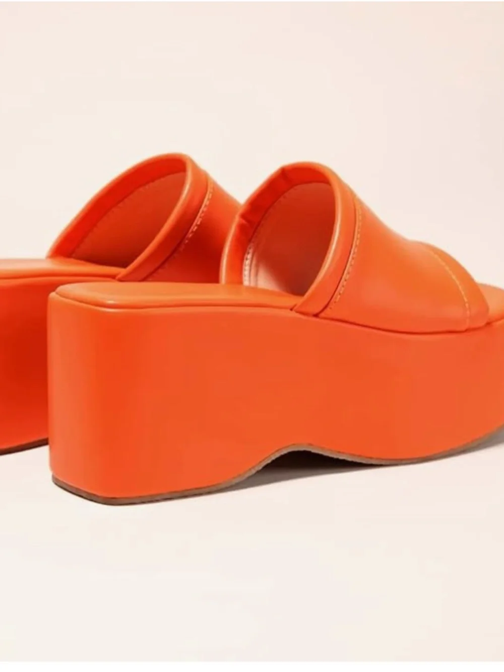 Women's Size 7 Orange Platform Mule Sandal | Lizzie McGuire Shoe |  BRAND NEW
